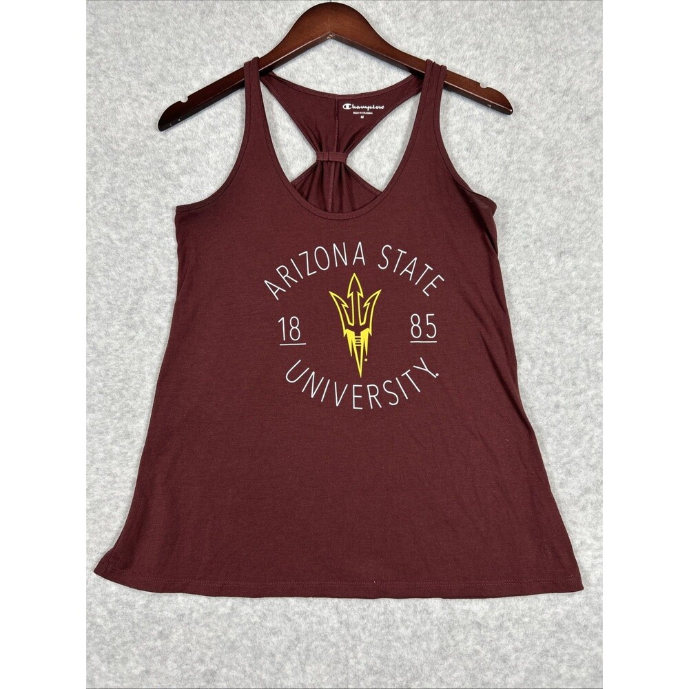 Champion Arizona State University Tank Top Womens M Maroon Racerback Sun Devils